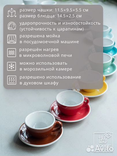 Кофейная пара Loveramics Egg 200 мл, цвет Gunpowder (Титановый), BOX