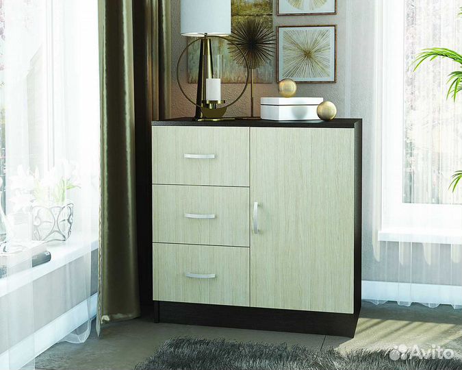 Комод Басса 553 М шимо темный+светлый, наличие