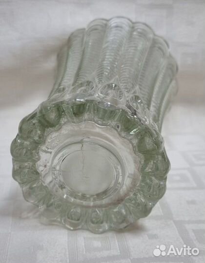 Ваза хрусталь СССР. Прозрачная
