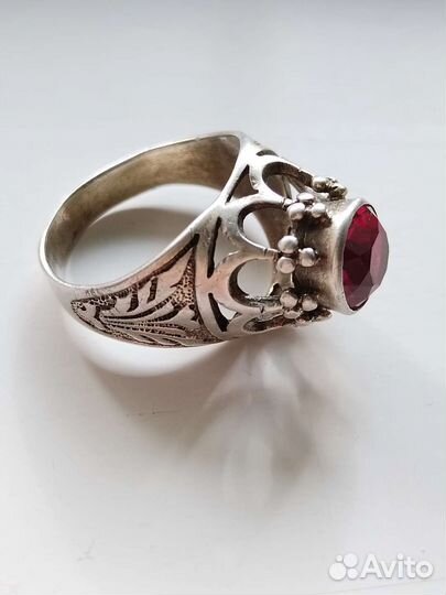 Кольцо перстень 875 проба Корунд СССР