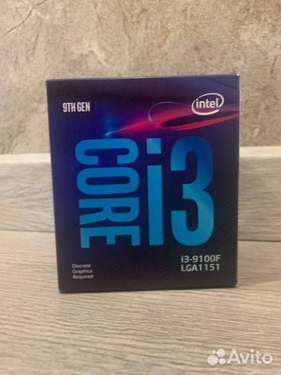 Процессор Intel core i3 9100f