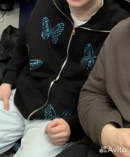 Haliky swarovski butterflies full-zip hodie