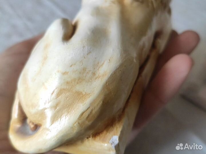 Статуэтка лев фигурка льва фарфоровый матовый