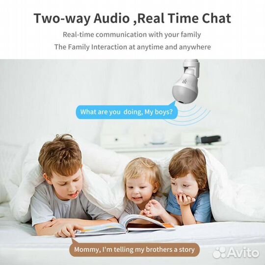 Беспроводная IP камера лампа 360 WiFi цоколь Е27