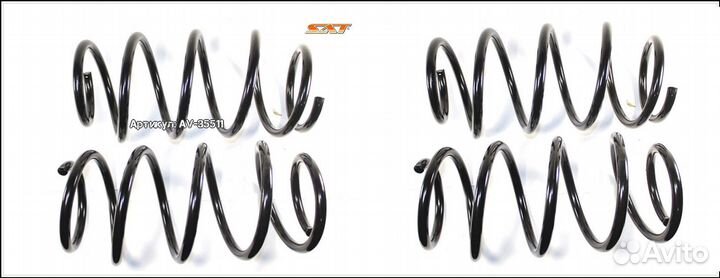 Комплект пружин 2шт передние nissan dualis 06- qas