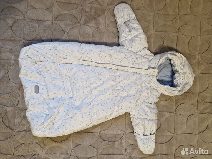 Зимний комбинезон конверт для новорожденных