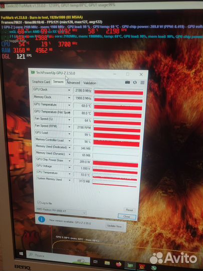 Видеокарта RX 6800XT 16 Gb