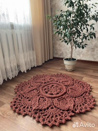 Ковер ручной работы из полиэфирного шнура