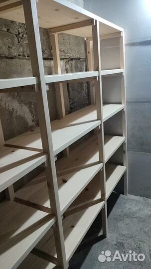 Стеллаж деревянный классический