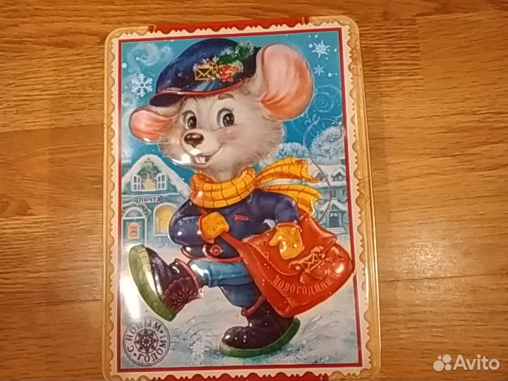 Жестяные коробочки новогодние