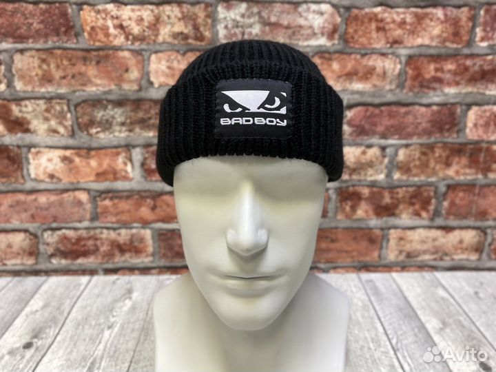 Шапка докер Bad Boy черный/белый