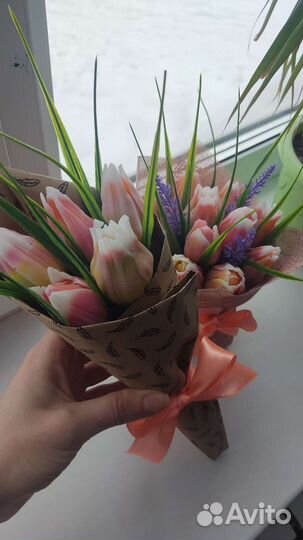 Мини букетики тюльпаны