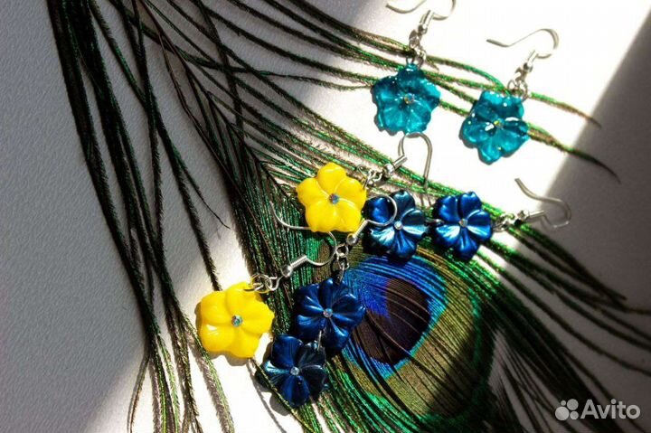 Серьги из эпоксидной смолы