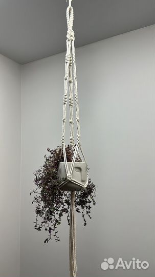 Подвес макраме для цветов