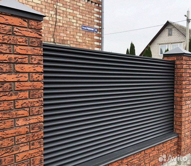 Заборы под ключ металлические жалюзи