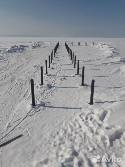 Свайный фундамент под дом зимой