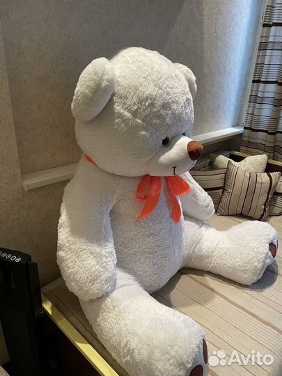 Плюшевый медведь 150 см белый