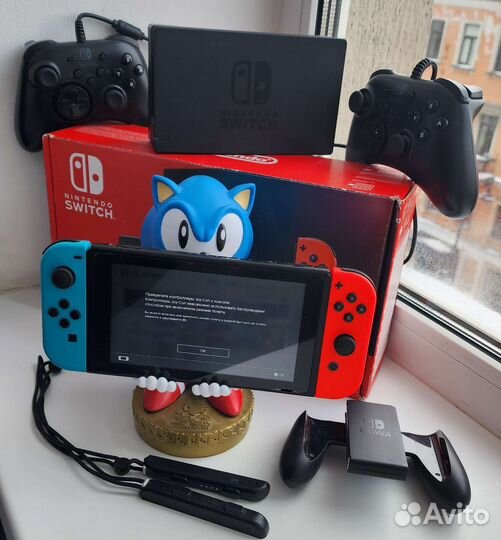 Nintendo switch прошитая 160gb супер комплек Обмен