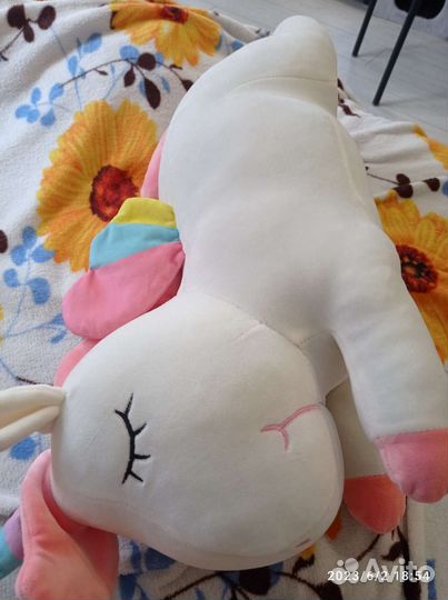 Качественный единорог спящий 60 см