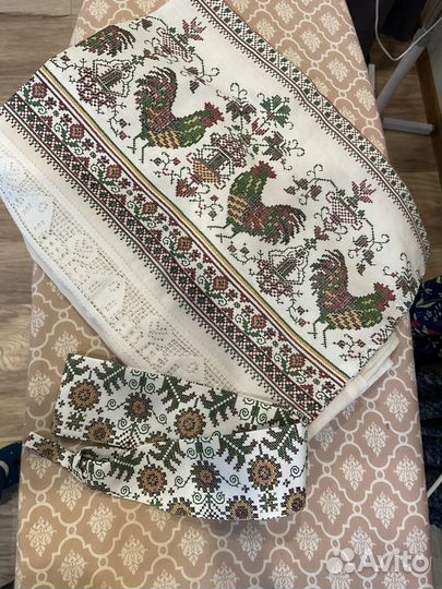 Штора льняная « Русь»