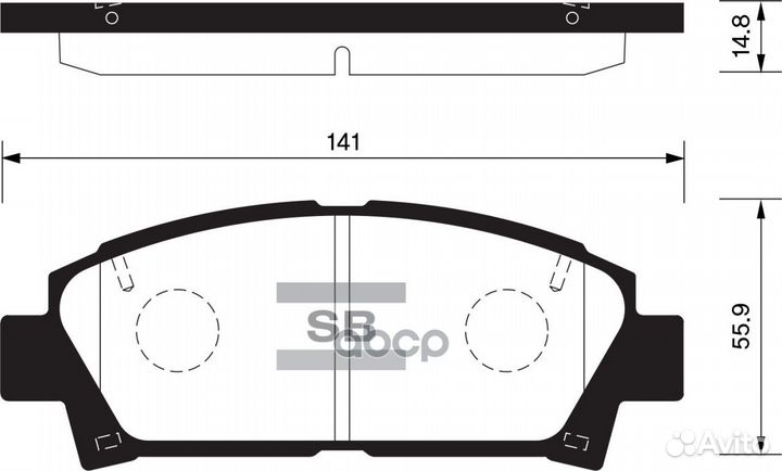 Колодки тормозные toyota avensis 1.6-2.0 97-03