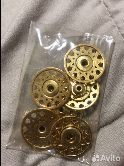 Фурнитура для одежды кнопки под золото