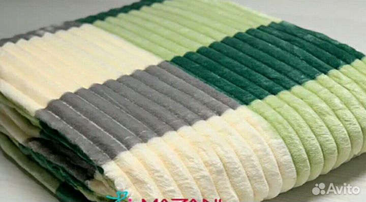 Плед плюшевый клетка