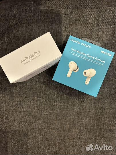 Беспроводные наушники apple airpods и honor