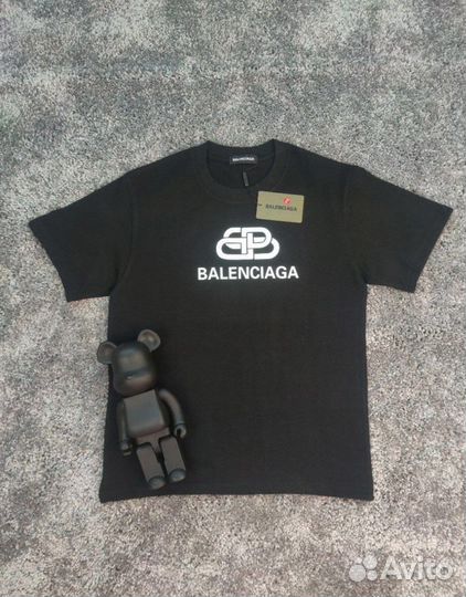 Balenciaga футболки BB черная