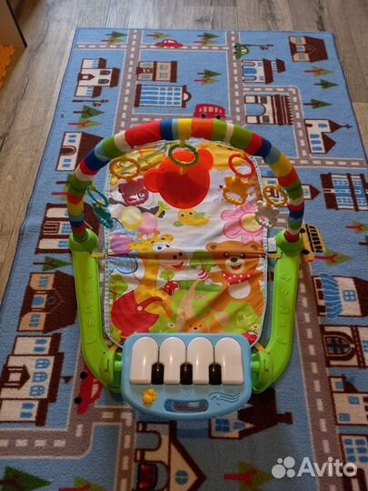 Музыкальный детский развивающий коврик с пианино