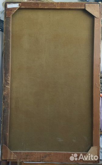 Старая картина, холст, масло, нх