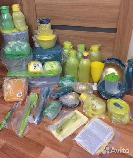 Посуда Таппервер Tupperware зеленый желтый