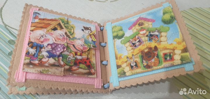 Развивающая книга-пазл для малышей