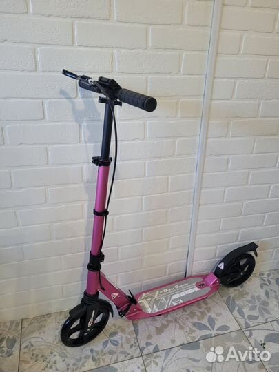 Самокат Урбан с ручным тормозом цветной