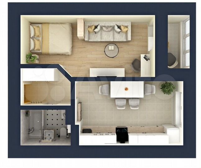 1-к. квартира, 44,1 м², 6/18 эт.