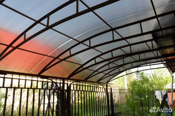 Поликарбонат Сотовый для крыши навеса забора 10 мм