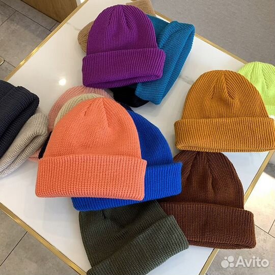 Шапка бини на большую голову унисекс