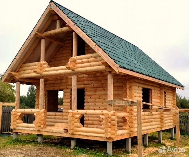 Строительство бань из оцилиндрованного бревна