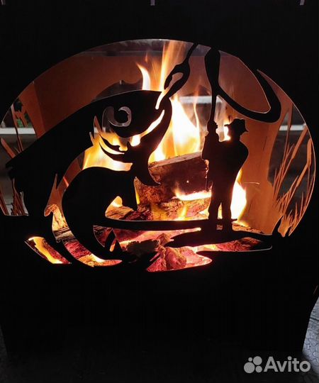 Костровая чаша с дизайном