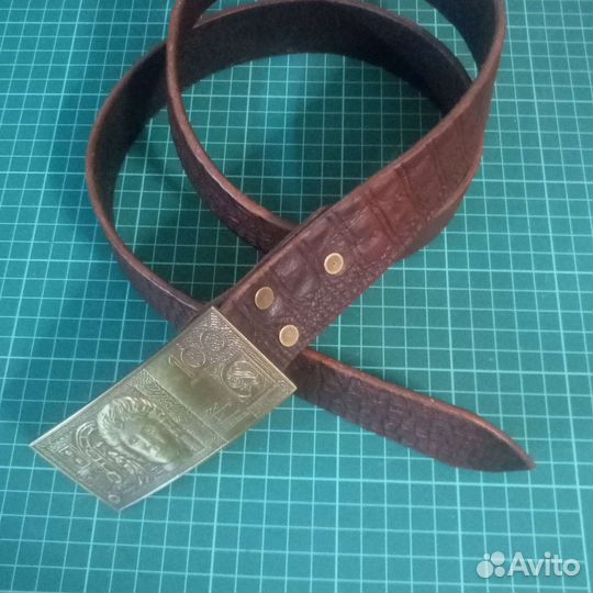 Мужской кожаный ремень ручной работы