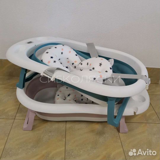 Складная ванночка для купания с термодатчиком Н001