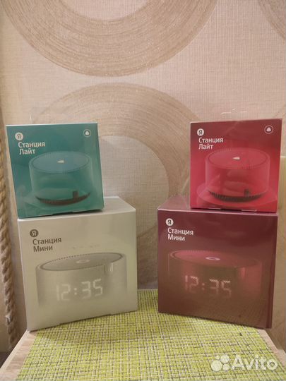 Яндекс станция мини с часами новая