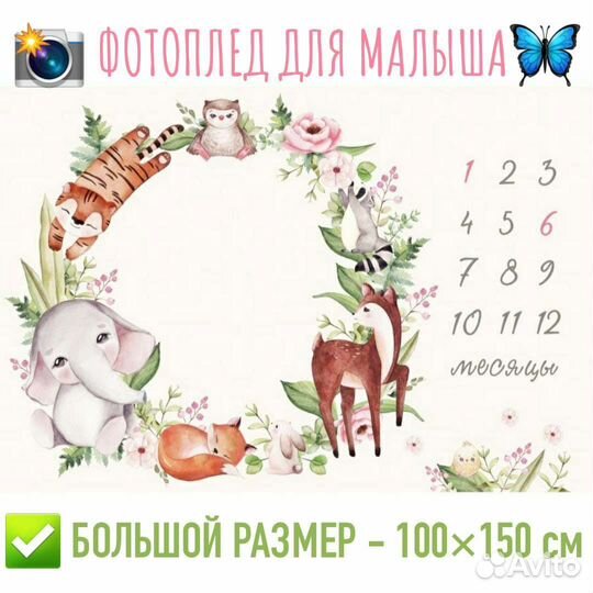 Фотоплед по месяцам для фотосессии малыша