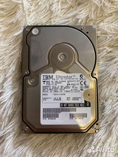 Жесткий диск IBM тип dnes-3318350 scsi