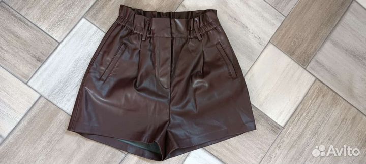 Шорты женские кожаные