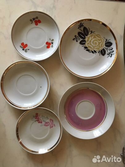 Блюдца Лфз Дулево Вербилки времен СССР