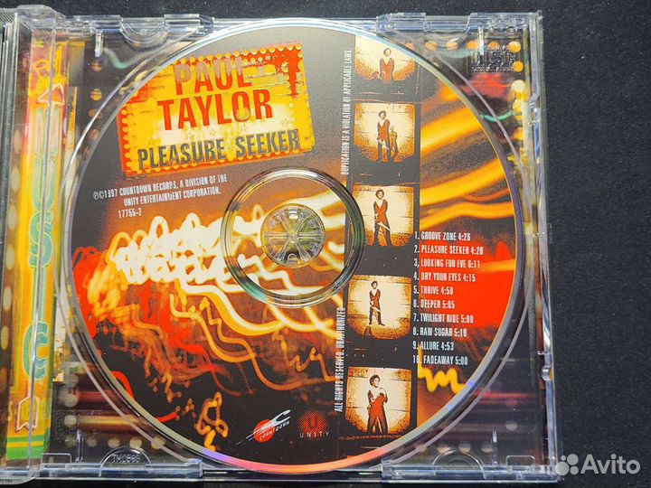 Компакт диск CD Paul Taylor Pleasure Seeker