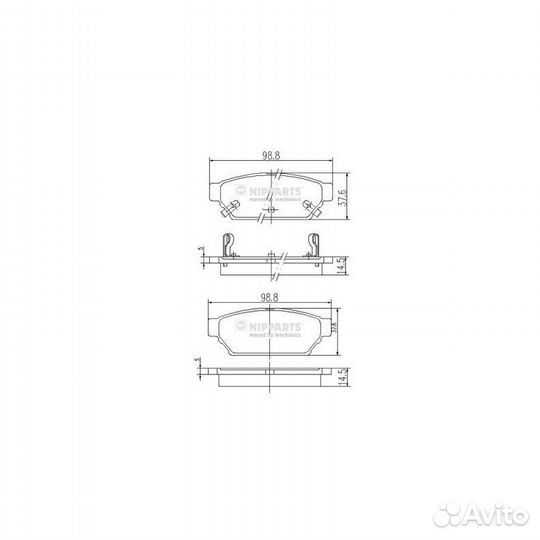 Колодки тормозные задние дисковые mitsubishi iveco