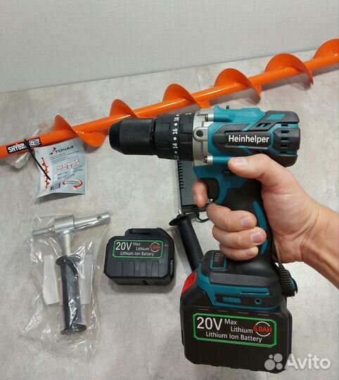 Комплект ледобура Шуруповерт + Тонар Мотошторм 110