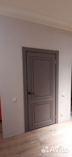 Дверь бархат серый